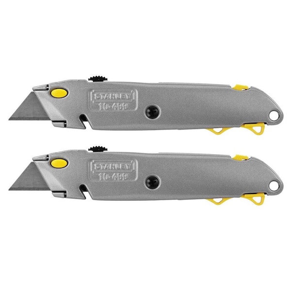 Stanley Quick-Change Utility Knife 3 x Blade(s) - 6 Cutting Length -  Straight Cutting - 0.8 Height x 3 Width - Black, Silver 