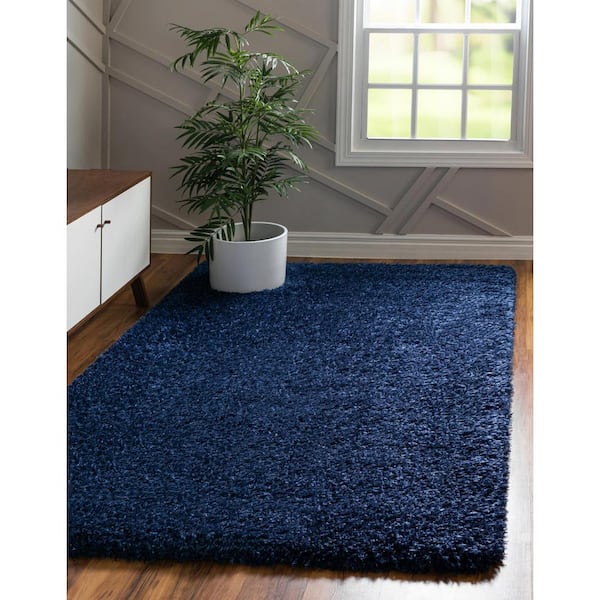 Shag Blue Jeane 5 ft. x 8 ft. Area Rug