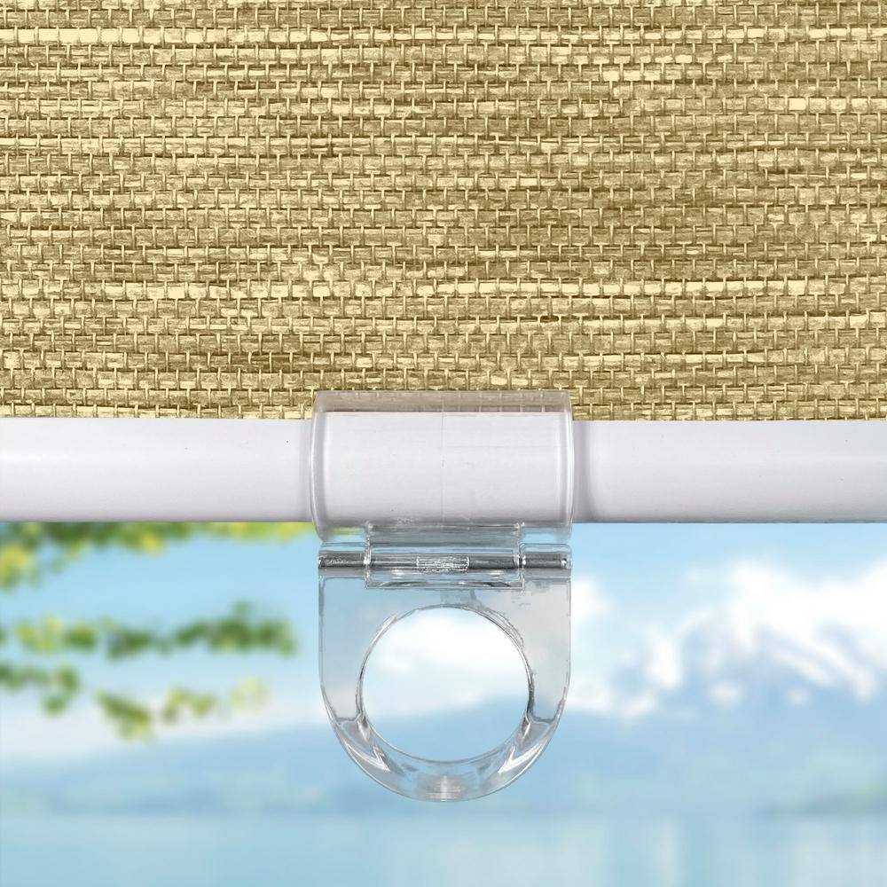 Sand Natural Weave Cordless Roller Shades 34.5"W x 48"H