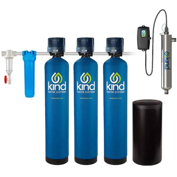 Whole House Iron Carbon Filter Salt-Based Water Softener with UV