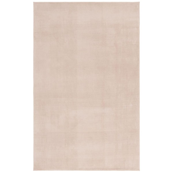 Loft Beige 6 ft. x 9 ft. Machine Washable Modern Solid Area Rug
