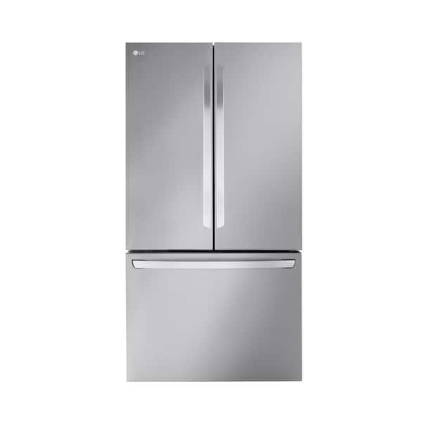 27 cu. ft. Smart Counter-Depth MAX French Door Refrigerator with Internal Water Dispenser in PrintProof Stainless Steel