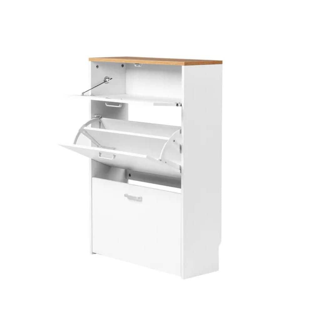 37. 01in. H x 25in. W White Particle Board Shoe Storage Cabinet price history on PriceWatchPro