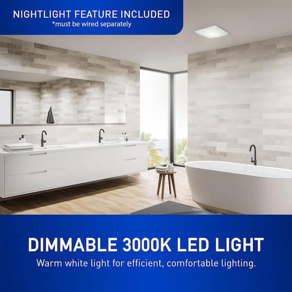 Panasonic WhisperThin DC LED Pick-A-Flow 80 -100 CFM Ceiling/Wall