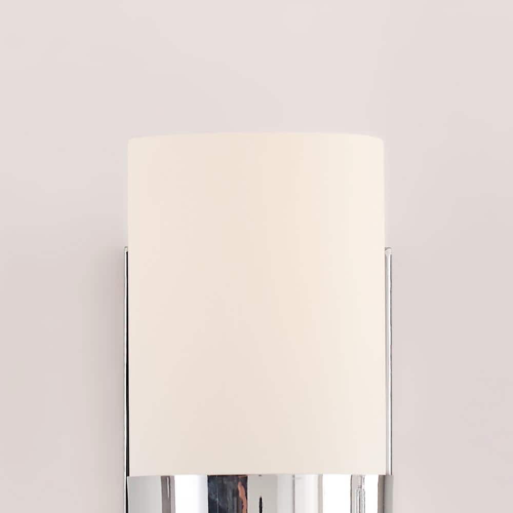 Zire Minimalist Chrome Cylinder Wall Sconce, Direct Wired