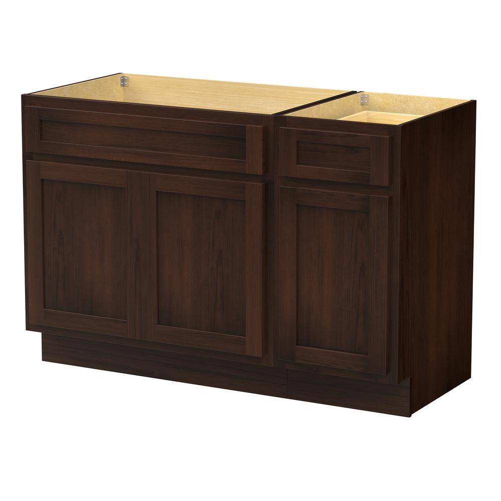48 in Medium Brown Plywood Freestanding Bath Vanity Cabinet