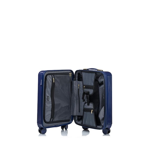 Luxe Hard-Sided Black Carry-On Spinner Suitcase