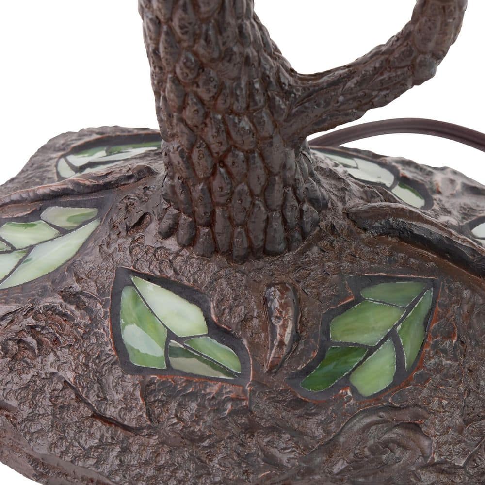 Ariana 26.75" Tan Tiffany Stained Glass Candlestick Table Lamp