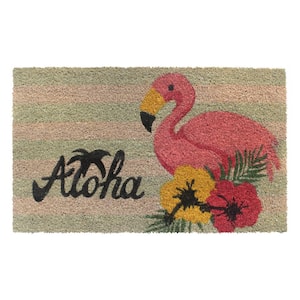 Aloha Flamingo Multi 30in. x 18in. Door Mat