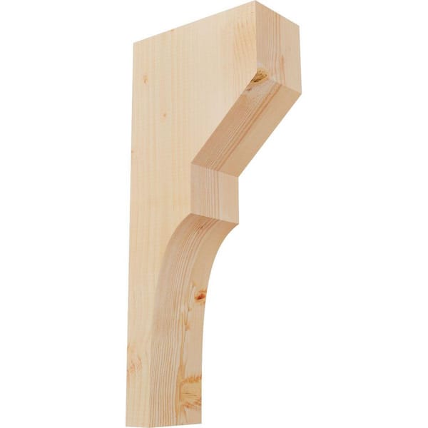 Ekena Millwork 5-1/2 in. x 12 in. x 28 in. Douglas Fir Monterey Smooth Corbel