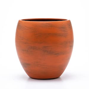 6 in. x 6 in. x 6 in. Smart Plastic Material Self-Watering Round Planter Individual Pot-Terracotta Painted