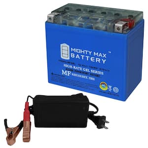 YTX20L-BS GEL Replacement Battery compatible with Interstate CYTX20L-BS + 12V 4Amp Charger