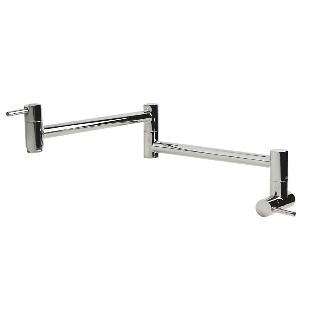 Polished Stainless Steel Wall Mount Pot Filler Faucet