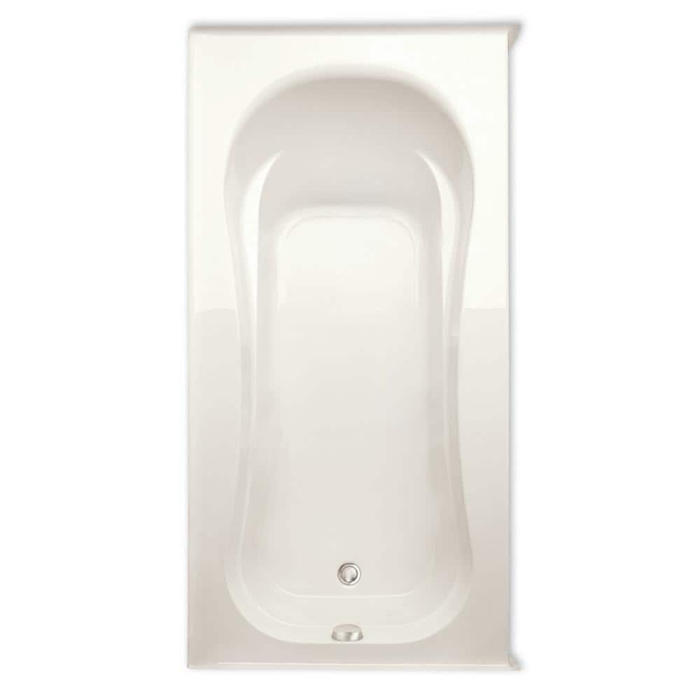 Vecelli 72 in. x 36 in. Soaking Bathtub Acrylic Left Drain in Biscuit Recta
