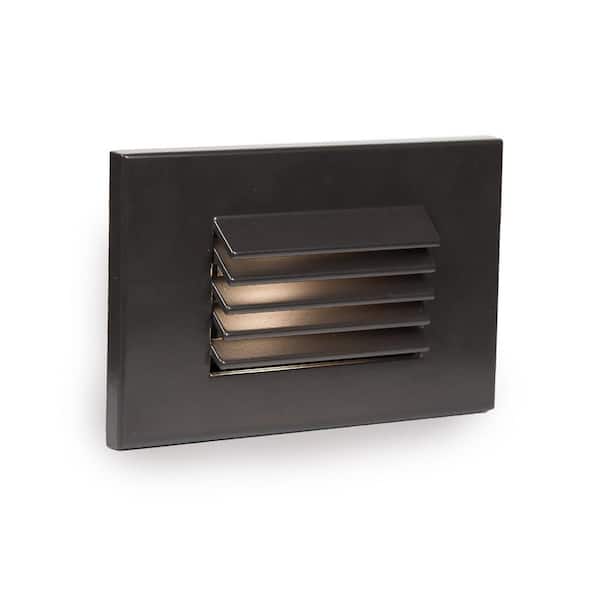 WAC LIMITED 4-Watt Horizontal Louvered 1-Light Line Voltage Bronze LED Stair Light or Wall Light, 3000K