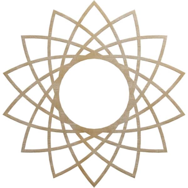 Ekena Millwork 0.25 in. x 36 in. x 36 in. Wood (Birch) Medallion Moulding
