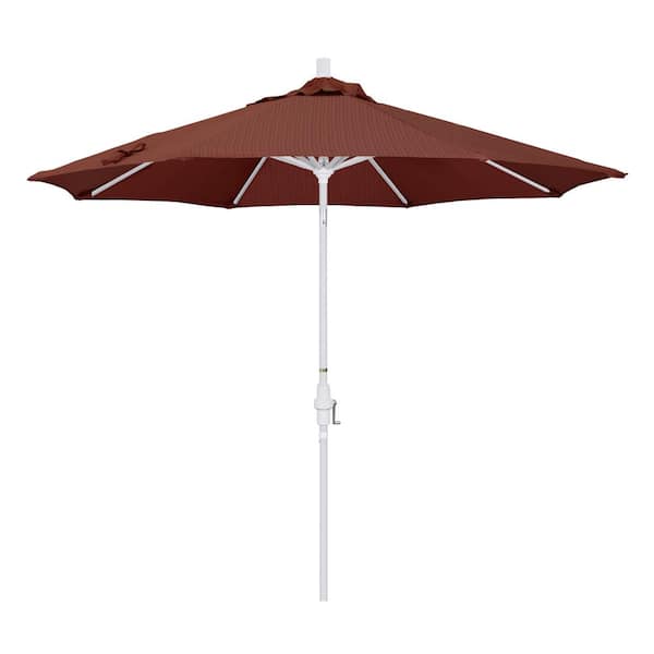 California Umbrella 9 ft. Aluminum Collar Tilt Patio Umbrella in Terrace Adobe Olefin