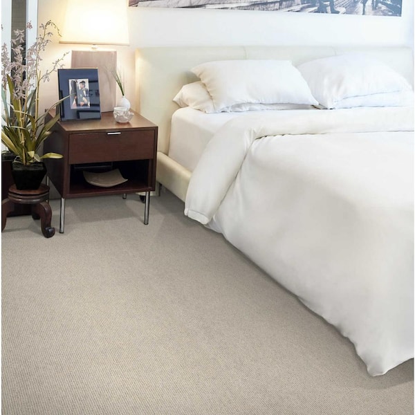 Cornerstone Oatmeal Custom Area Rug with Pad