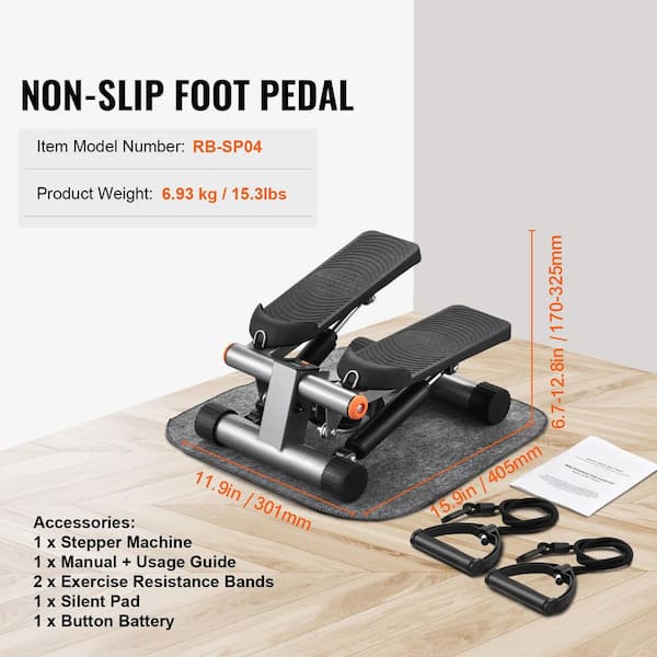 SKYSHALO Stair Stepper, Hydraulic Fitness Stepper with Resistance