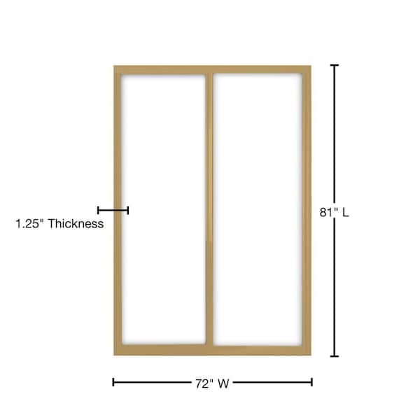 Contractors Wardrobe 72 in. x 81 in. Silhouette 1-Lite Satin Gold