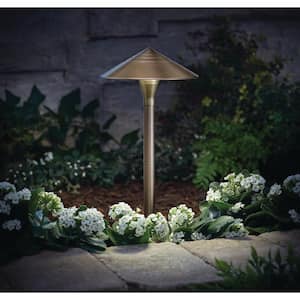 20-Watt Equivalent Low Voltage Brass Integrated LED Outdoor Landscape Path Light (6-Pack)