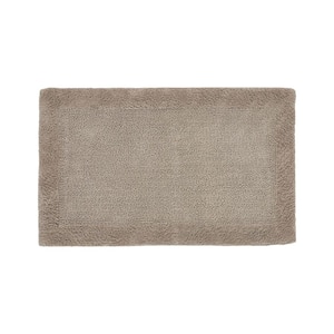 Edge Collection 21 in. x 34 in. Brown 100% Cotton Rectangle Bath Rug