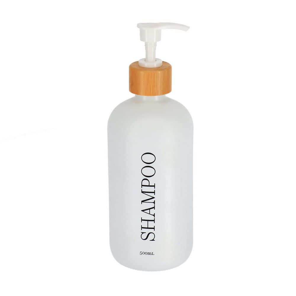 Soap Dispenser 17 oz. Matte White Shampoo