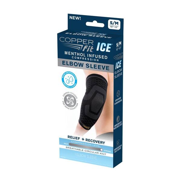 COPPER FIT Small/Medium Ice Menthol Infused Compression Elbow