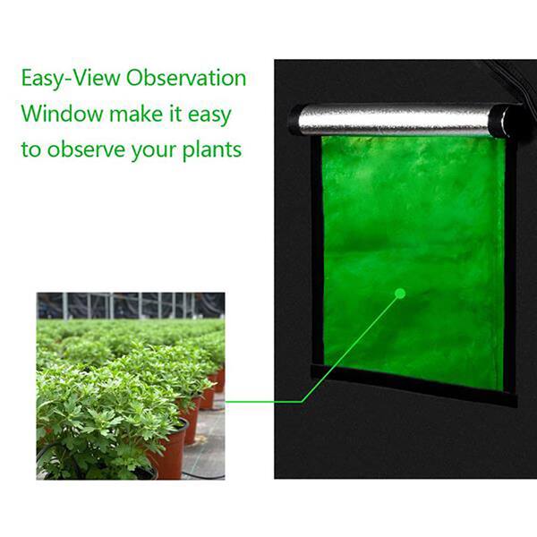 Unbranded - 4 ft. W x 2 ft. D x 5 ft. H Black Plant Grow Tent with Observation Window