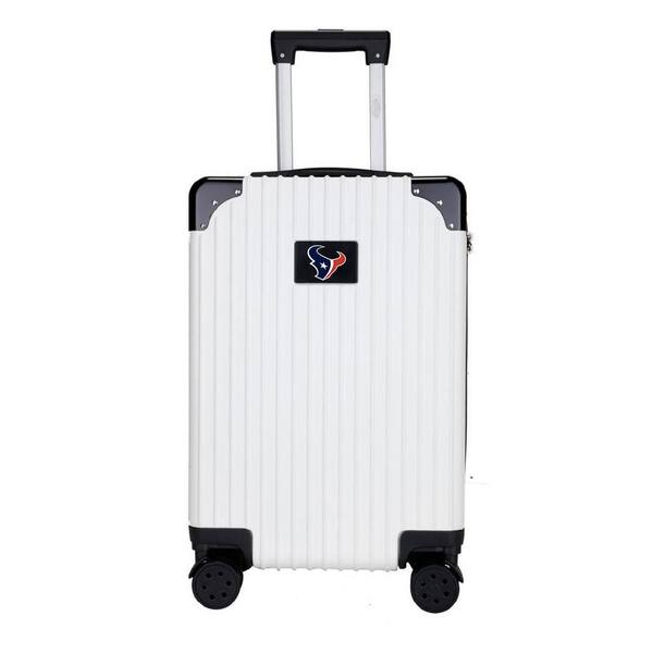Mojo 21 in. White Houston Texans premium 2Toned CarryOn Suitcase