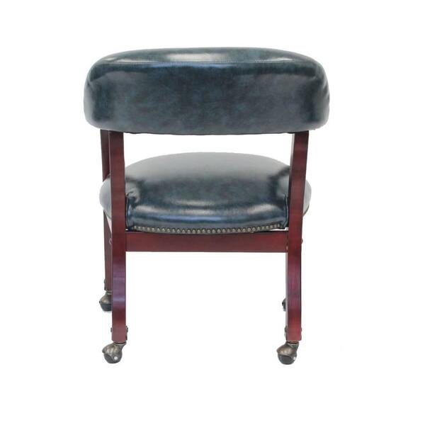 Benjara Anna Vinyl Upholstered Ergonomic Office Guest Chair in