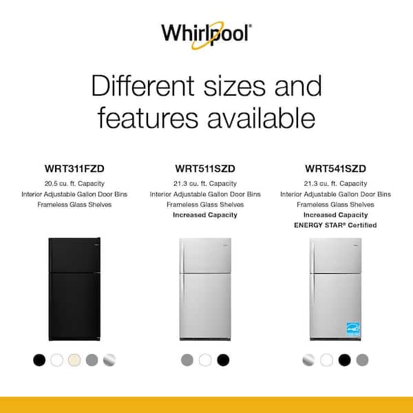 Whirlpool Top Mount Fridge (WRT541SZDZ) - Fingerprint Resistant Stainless Steel Whirlpool Top Mount Fridge (WRT541SZDZ) - Fingerprint Resistant Stainless Steel