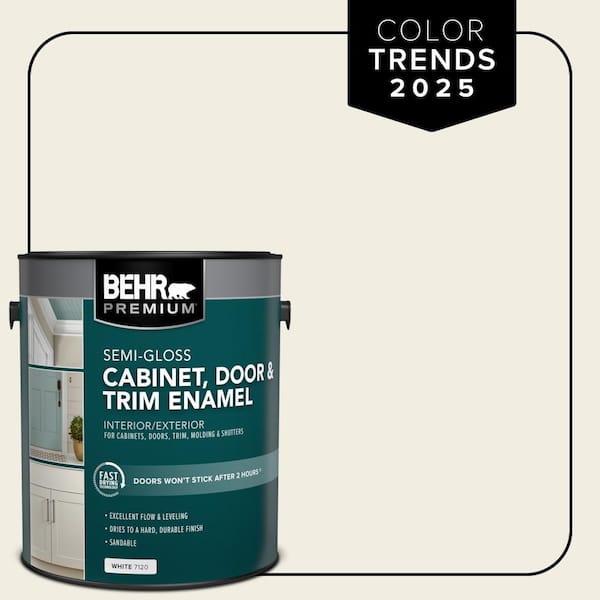 BEHR PREMIUM 1 gal. Designer Collection #DC-003 Blank Canvas Semi-Gloss Enamel Interior Cabinet, Door & Trim Paint