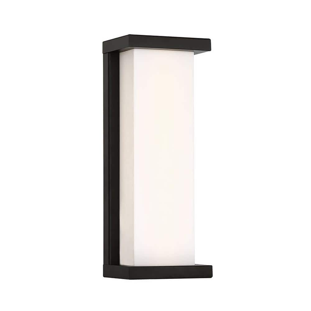 WAC Lighting Case 14 in. Black Integrated LED Outdoor Wall Sconce