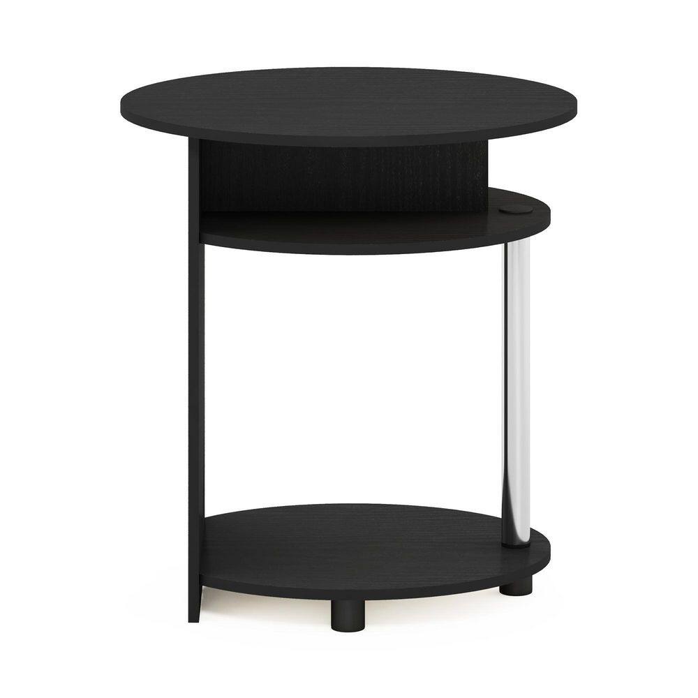 Americano Oval Wood and Metal End Table