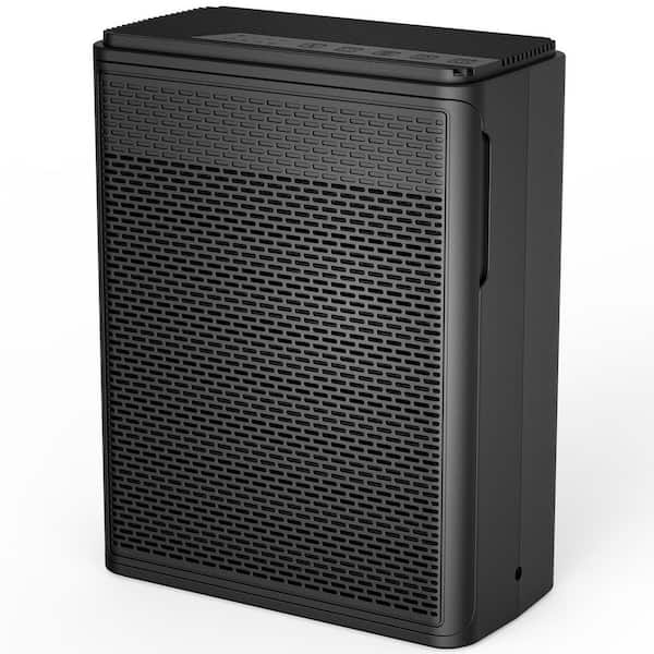 1500 sq. ft. HEPA - True Large Room Air Purifier in Black with Washable Pre-Filter, 22dB Sleep Mode, Timer & Child Lock