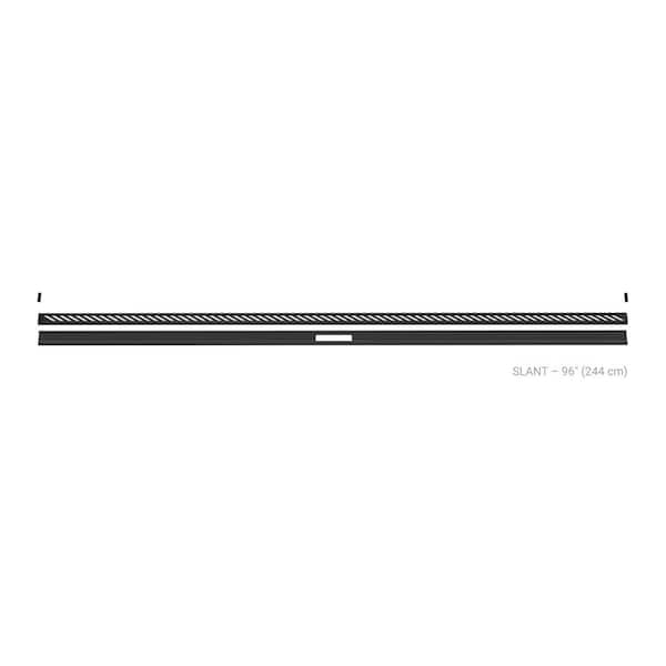 Kerdi-Line-Vario Matte Black 96 in. Slant Grate and Channel Floor Installation Kit for Accessory