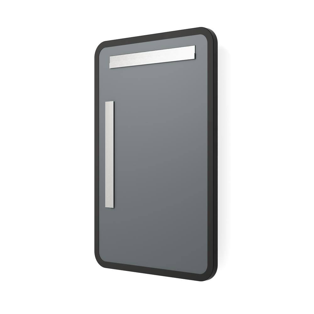 24" x 36" Black Metal Framed Vanity Mirror