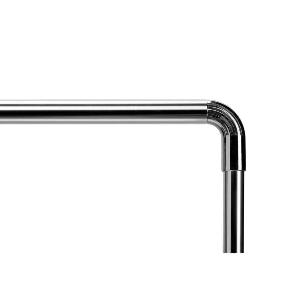 Adjustable Silver L-Shaped Aluminium Shower Curtain Rod