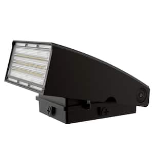 600-Watt Equivalent Integrated LED Black Adjustable Head Outdoor Wall Pack Light, 9000 Lumens, 5000K