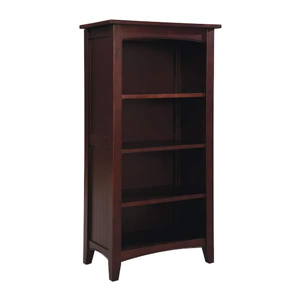 Alaterre Furniture Shaker Cottage Espresso Open Bookcase