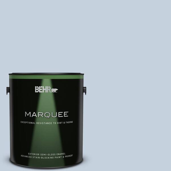 BEHR MARQUEE 1 gal. #S530-1 Soaring Sky Semi-Gloss Enamel Exterior Paint & Primer