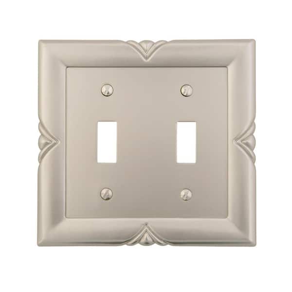 AMERELLE Nickel 2-Gang Toggle Wall Plate (1-Pack)