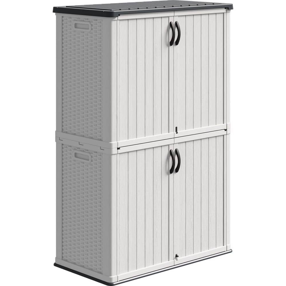 4 ft. W x 2.1 ft. D x 6 ft. H Resin Vertical Storage Plastic Shed, White (8.9 sq. ft. ) price history on PriceWatchPro