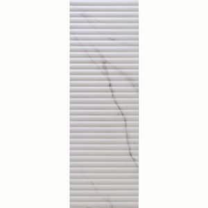 Imprint 11.81 in. x 35.48 in. Matte White Ceramic Large Format Wall Tile (11.63 sq. ft./case) (4-pack)