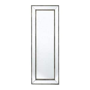 70.9 in. x 24.4 in. Glam Rectangle Framed Silver Leaf Standing Mirror