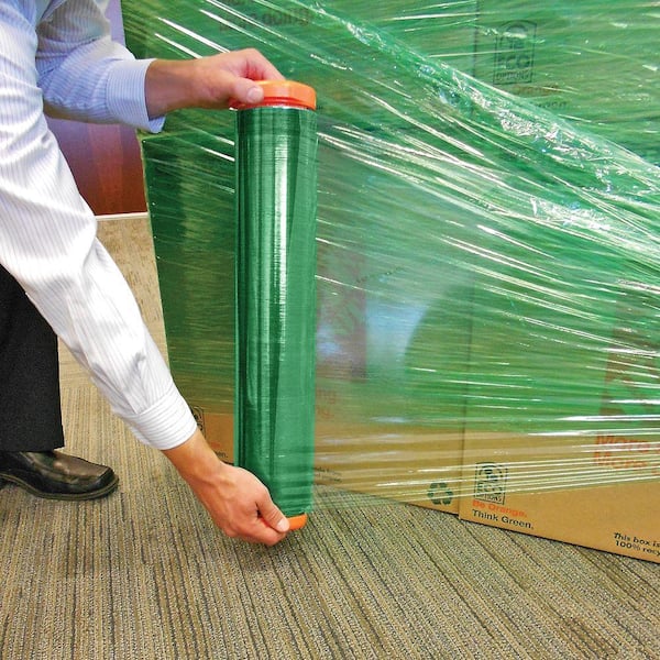 20" x 1000' Green Hand Stretch Wrap Green 4 Rolls Mover's Stretch 