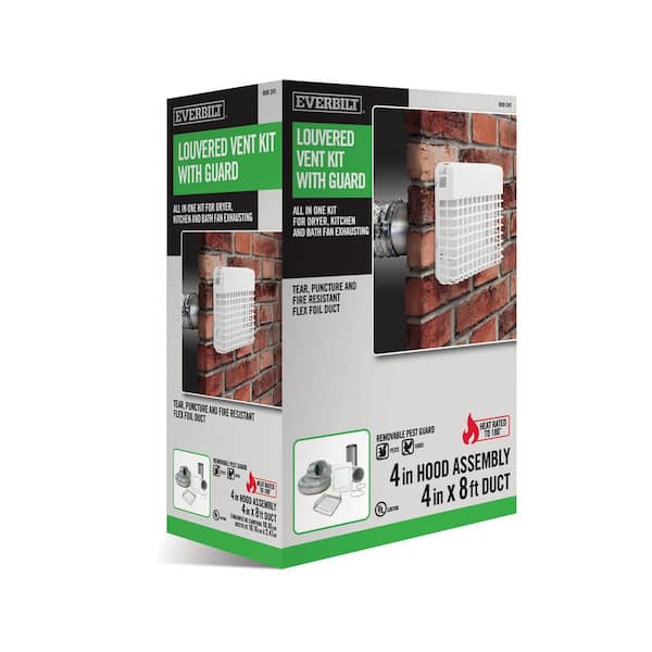 4 in. x 8 ft. Dryer Vent Kit with Guard