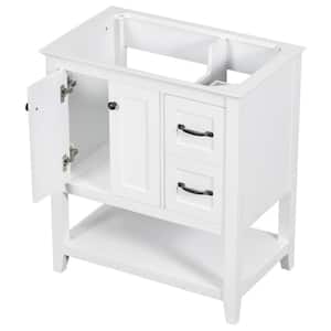 17.9 in. W x 29.4 in. D x 33 in. H Bath Vanity Cabinet without Top in White with Doors and Drawers