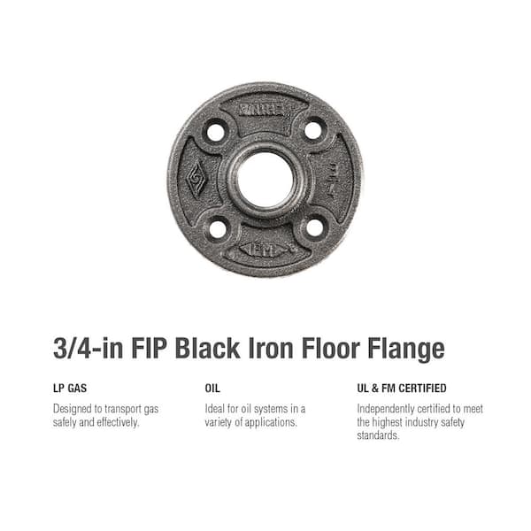 Southland 3/4 in. Black Malleable Iron Floor Flange Fitting 521